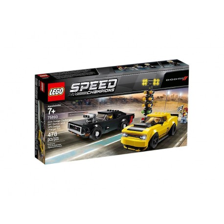 LEGO Speed Champions Dodge Challenger SRT y Charger 75893-JuguetesLuna-Descuento